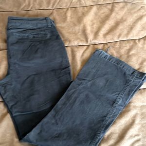Black. 8 Short. Boot cut pants.